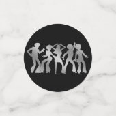 70's Disco Birthday | Silver Glitter Ball Confetti (Kleine voorkant)