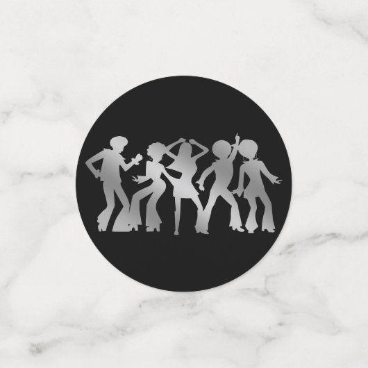 70's Disco Birthday | Silver Glitter Ball Confetti (Kleine voorkant)