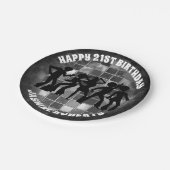 70's Disco Birthday | Silver Glitter Ball Papieren Bordje (Gekanteld)