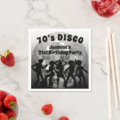 70's Disco Birthday | Silver Glitter Ball Servet (Insitu)