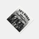 70's Disco Birthday | Silver Glitter Ball Servet (Hoek)