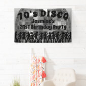 70's Disco Birthday | Silver Glitter Ball Spandoek (Insitu)