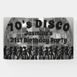 70's Disco Birthday | Silver Glitter Ball Spandoek