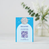 70s Disco Dancing Queen Bridal Shower Registry Informatiekaartje (Staand voorkant)
