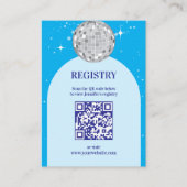 70s Disco Dancing Queen Bridal Shower Registry Informatiekaartje (Voorkant)