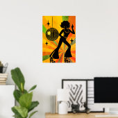 70s Disco Danser Retro Poster (Thuiskantoor)