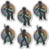 70s Disco dansers Sticker (Voorkant)