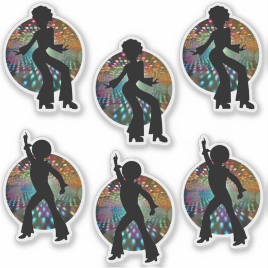 70s Disco dansers Sticker (Voorkant)
