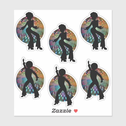70s Disco dansers Sticker (Vel)