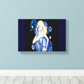 70's Disco Gal Fredda Canvas Afdruk (Insitu (Houten vloer))