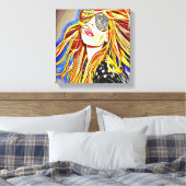70's Disco Girl Canvas Afdruk (Insitu (Slaapkamer))