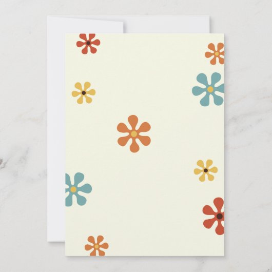 70's Disco Hippie Birthday Uitnodiging (Achterkant)