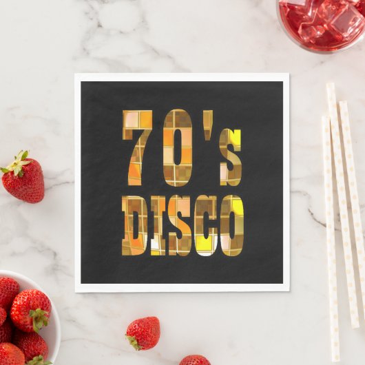 70s Disco Party Napkins Servet (Insitu)