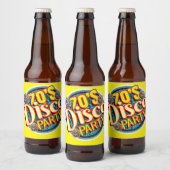 70's Disco Party| Retro Disco Balls Bier Etiket (Flessen)