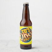 70's Disco Party| Retro Disco Balls Bier Etiket (Voorkant)
