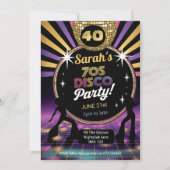 70's Disco Party Seventies Hippy Verjaardag Rave Kaart (Voorkant)