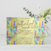 70s Disco Retro Script Moederdag Dinner Brunch Kaart (Staand voorkant)