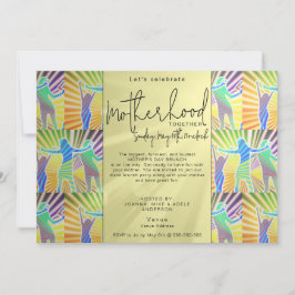 70s Disco Retro Script Moederdag Dinner Brunch Kaart