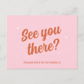 70s Disco Sparkles Kleurrijke Moderne Retro Bruilo Briefkaart (Voorkant)