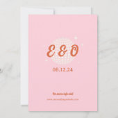 70s Disco Sparkles Kleurrijke Moderne Retro Bruilo Kaart (Achterkant)