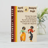 70s Disco Style Uitnodiging (Staand voorkant)