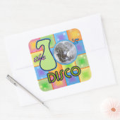 70s Disco Vierkante Sticker (Envelop)