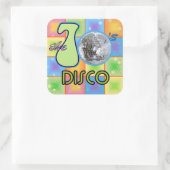 70s Disco Vierkante Sticker (Tas)