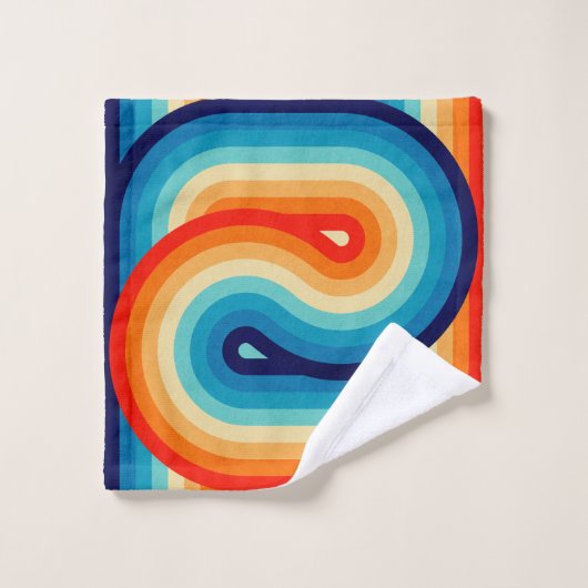 70s Double Wave Bad Handdoek (Wasdoekje)