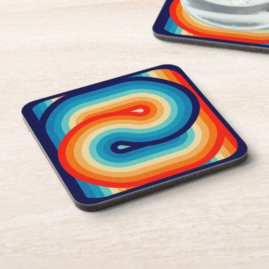 70s Double Wave Bier Onderzetter (Linkerzijde)