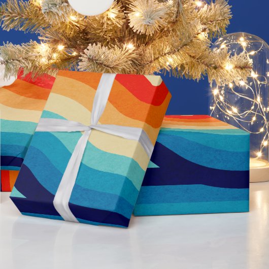 70s Double Wave Cadeaupapier (Feestdagen)