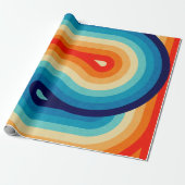 70s Double Wave Cadeaupapier (Uitgerold)