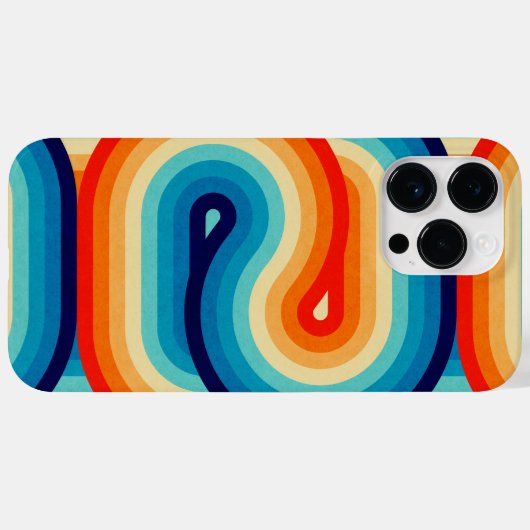 70s Double Wave Case-Mate iPhone Case (Achterkant (horizontaal))