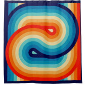 70s Double Wave Douchegordijn (Voorkant)