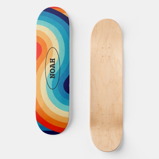 70s Double Wave Persoonlijk Skateboard (Voorkant)