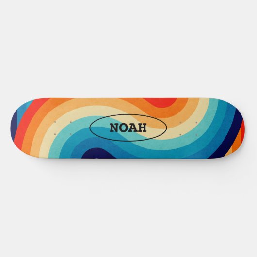 70s Double Wave Persoonlijk Skateboard (Horizontaal)