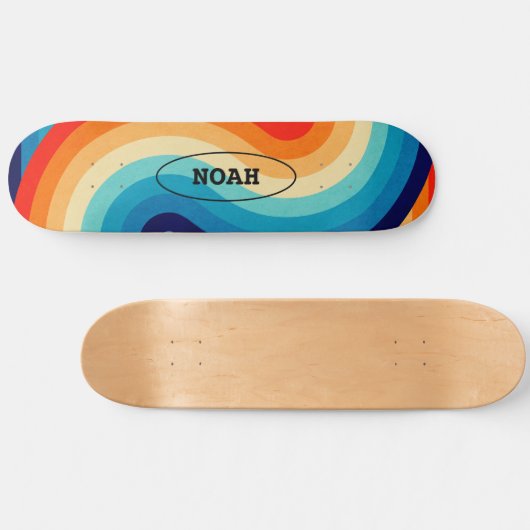 70s Double Wave Persoonlijk Skateboard (Horizontaal)