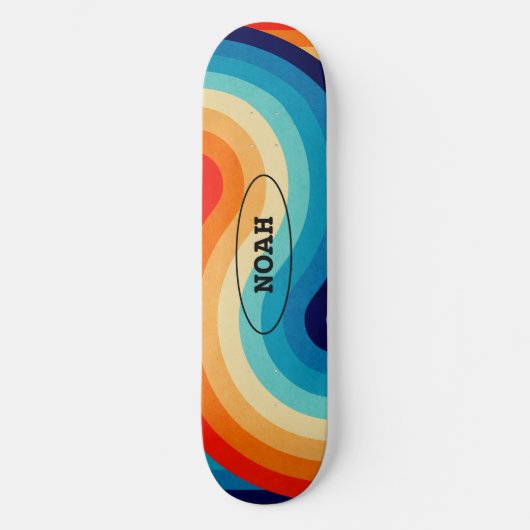 70s Double Wave Persoonlijk Skateboard (Voorkant)
