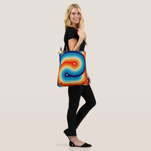 70s Double Wave Tote Bag (Op model)