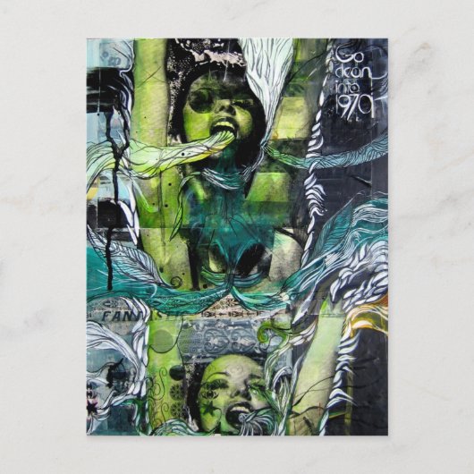 70s-douche briefkaart (Voorkant)