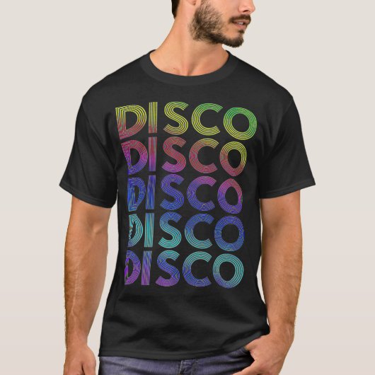 70s en 80s Party Disco  Retro Dancing T-shirt (Voorkant)