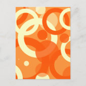 70s esthetische Oranje werveling Briefkaart (Voorkant)