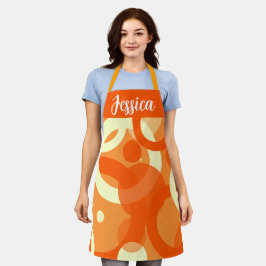 70s esthetische Oranje werveling Schort