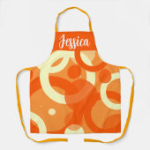 70s esthetische Oranje werveling Schort (Voorkant)