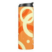 70s esthetische Oranje werveling Thermosbeker (Gedraaid links)