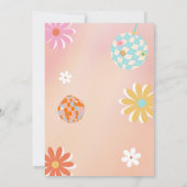 70's Flower Power Disco Bachelorette Reisplan Kaart (Achterkant)