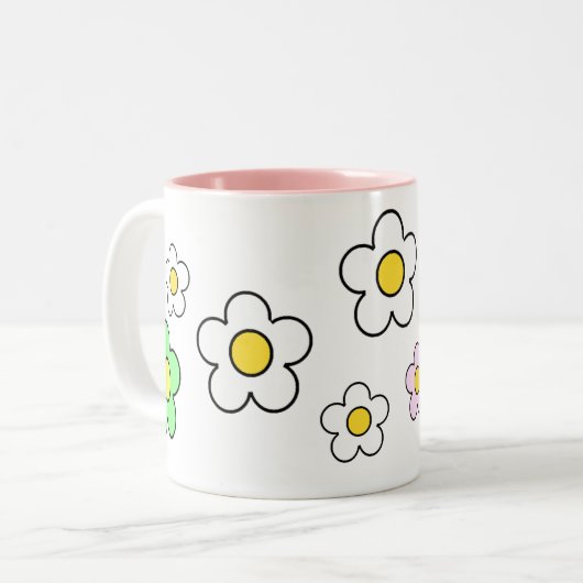 70's Flowers Simple N°2 Mok (Voorkant links)