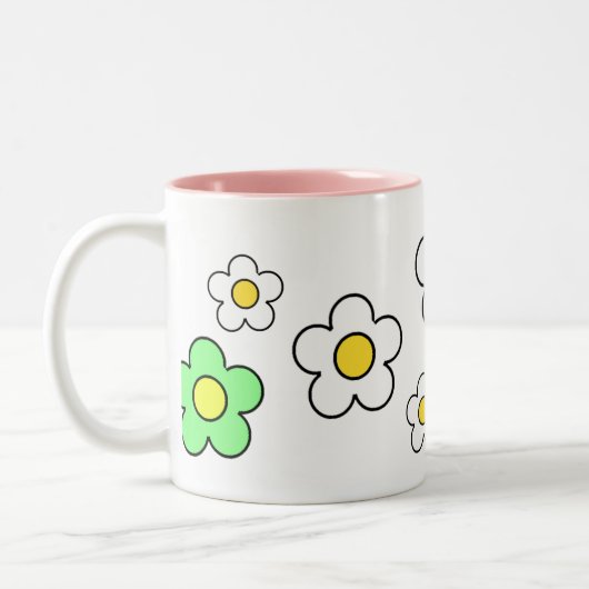 70's Flowers Simple N°2 Mok (Links)