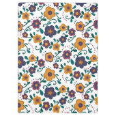 70's Folk Art Ditzy Retro Daisy in Jewel Tones Klembord (Achterkant)