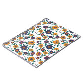 70's Folk Art Ditzy Retro Daisy in Jewel Tones Notitieboek (Linkerzijde)