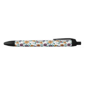 70's Folk Art Ditzy Retro Daisy in Jewel Tones Zwarte Inkt Pen (Bovenkant)